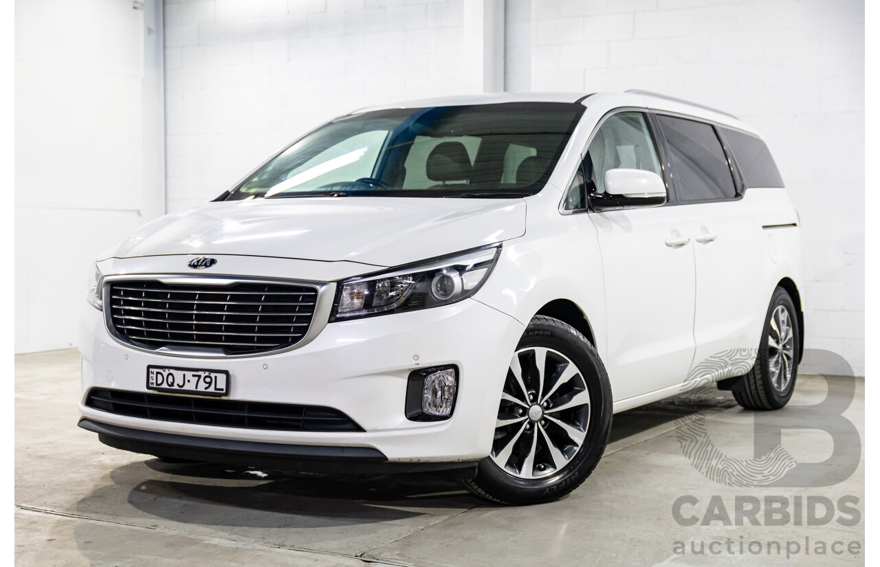 08/2017 Kia Carnival SLi (FWD) YP MY18 4d Wagon Snow White Pearl V6 3.3L