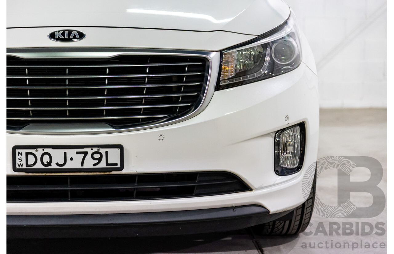 08/2017 Kia Carnival SLi (FWD) YP MY18 4d Wagon Snow White Pearl V6 3.3L