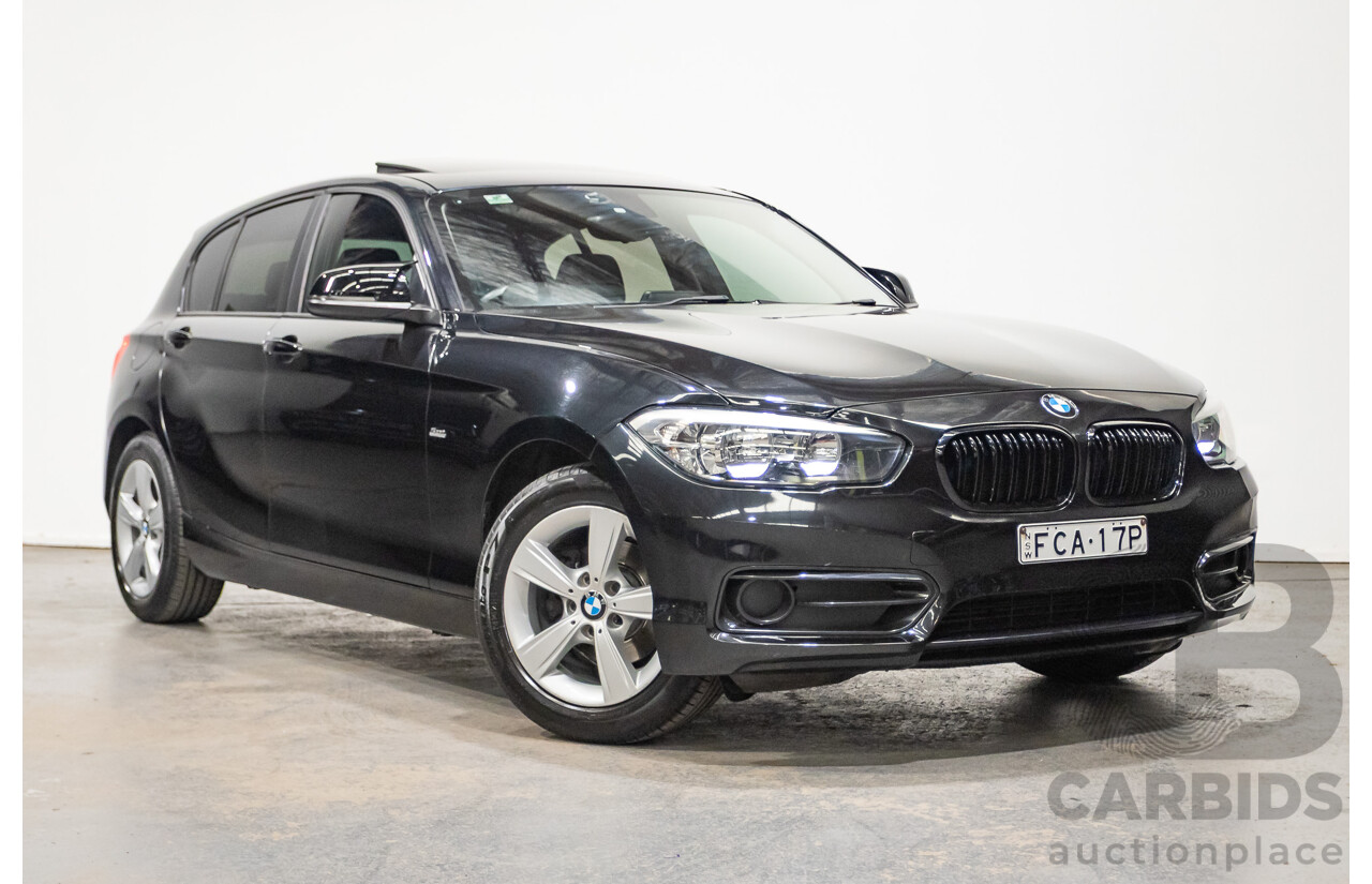 02/2016 Bmw 118i Sport Line F20 LCI 5D Hatchback Black Turbo 1.5L
