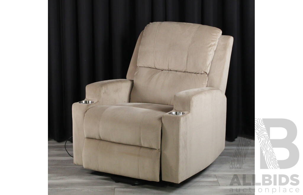 Modern Suede Electric Recliner