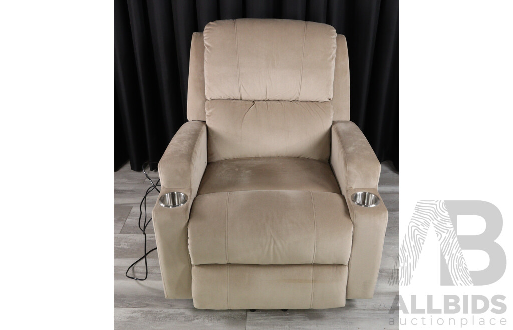 Modern Suede Electric Recliner