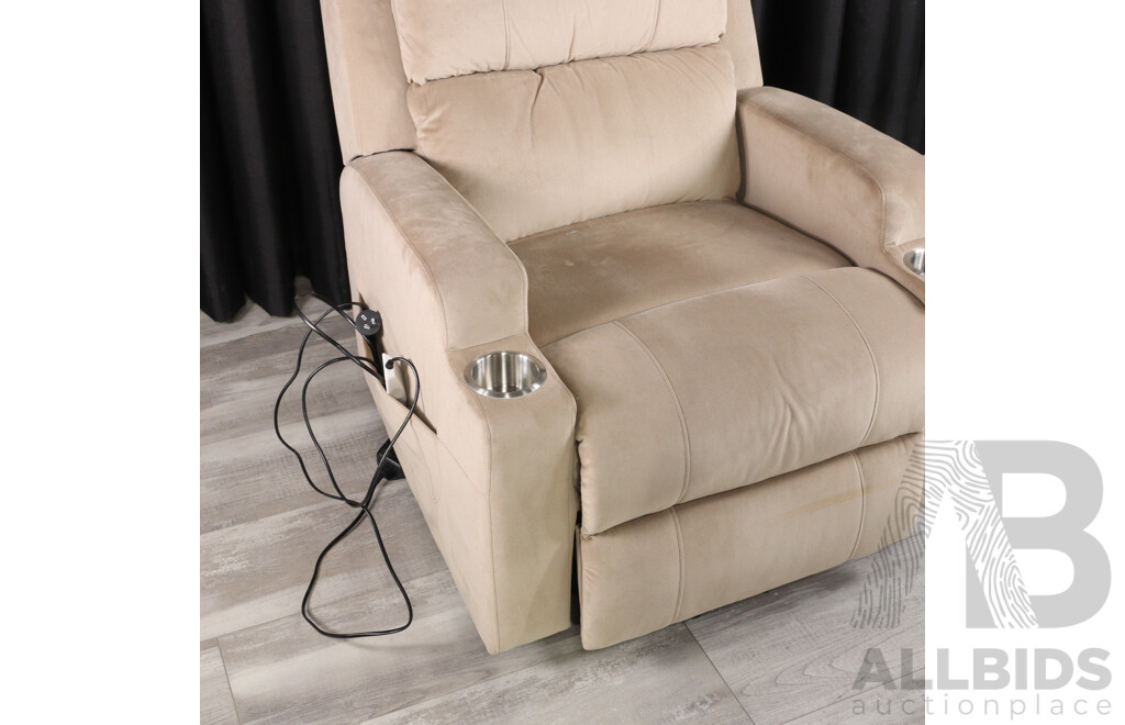 Modern Suede Electric Recliner