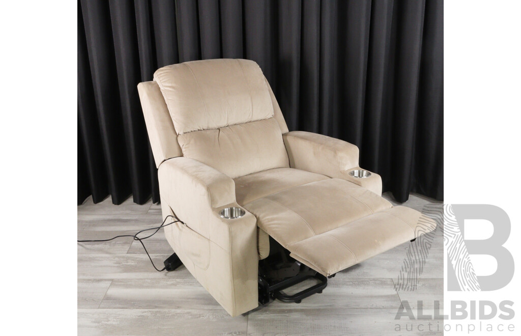 Modern Suede Electric Recliner