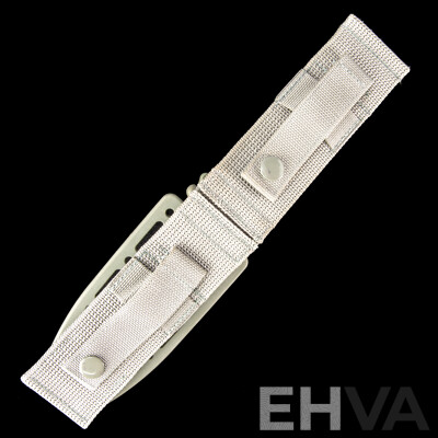 Sheath Knife with Leg Strap by Gerber Legendary Blades, Portland USA, with Sharpener in Interior of Sheath