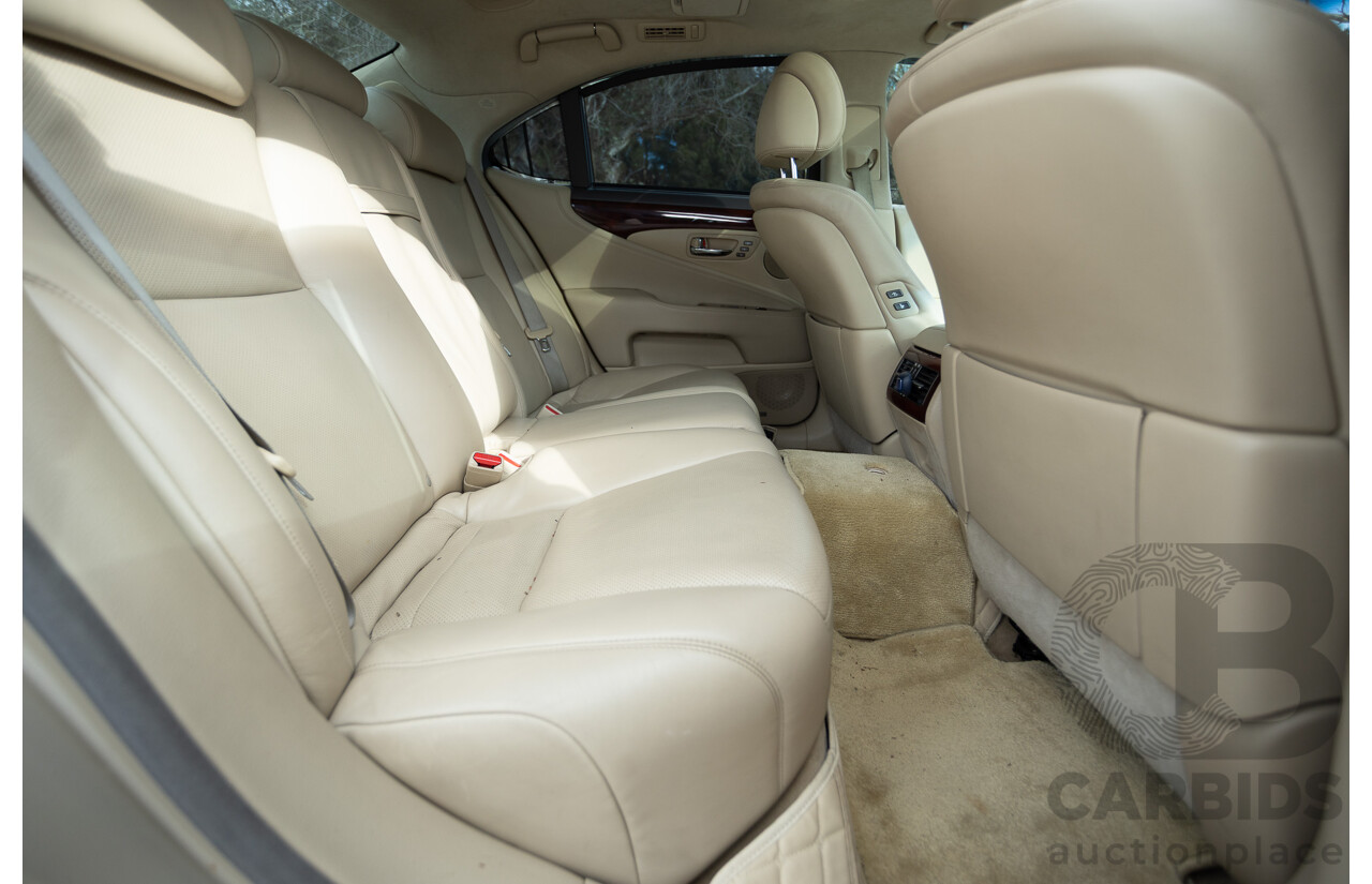 02/2008 Lexus LS460 USF40R 4d Sedan Gold 4.6L V8