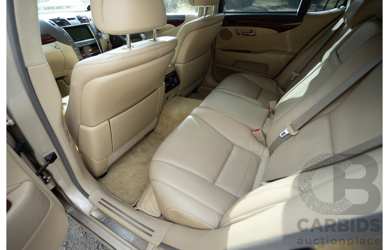 02/2008 Lexus LS460 USF40R 4d Sedan Gold 4.6L V8