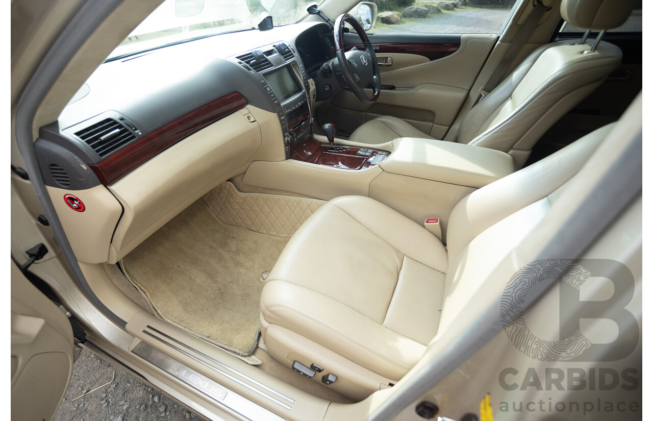 02/2008 Lexus LS460 USF40R 4d Sedan Gold 4.6L V8