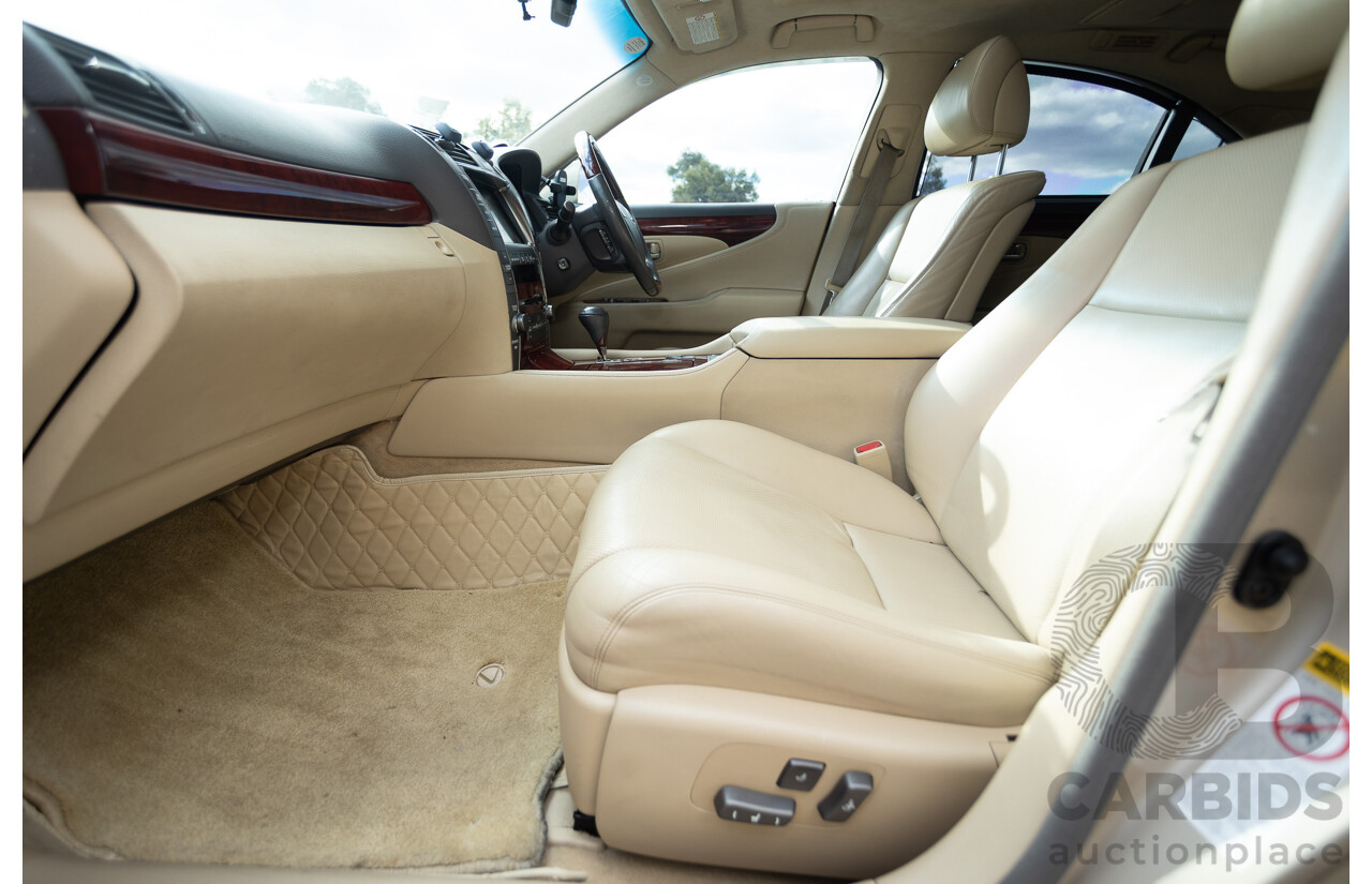 02/2008 Lexus LS460 USF40R 4d Sedan Gold 4.6L V8