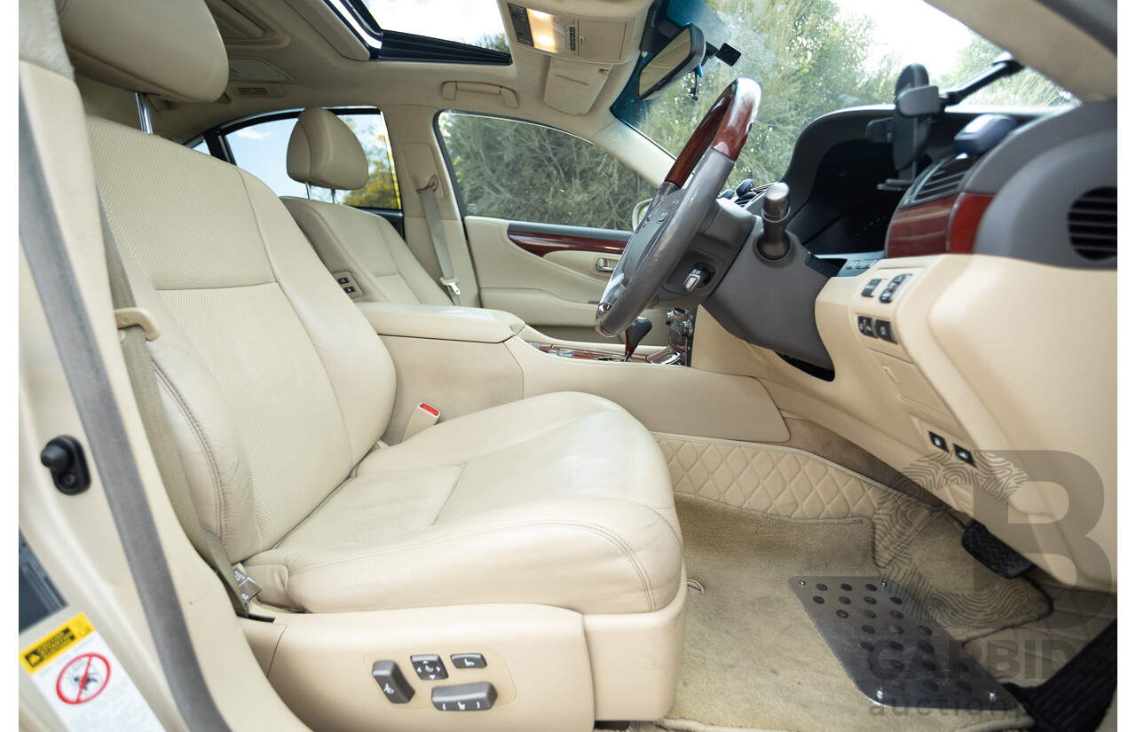 02/2008 Lexus LS460 USF40R 4d Sedan Gold 4.6L V8