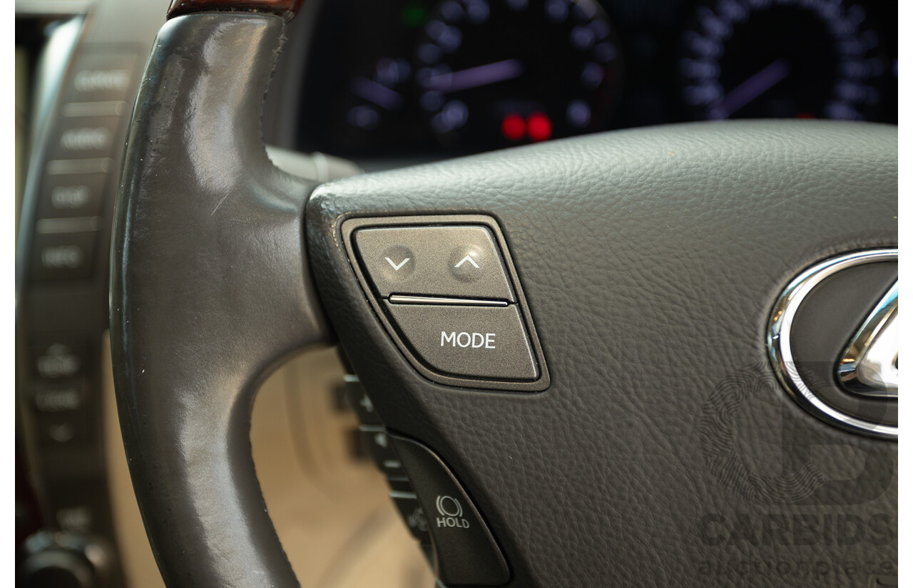 02/2008 Lexus LS460 USF40R 4d Sedan Gold 4.6L V8