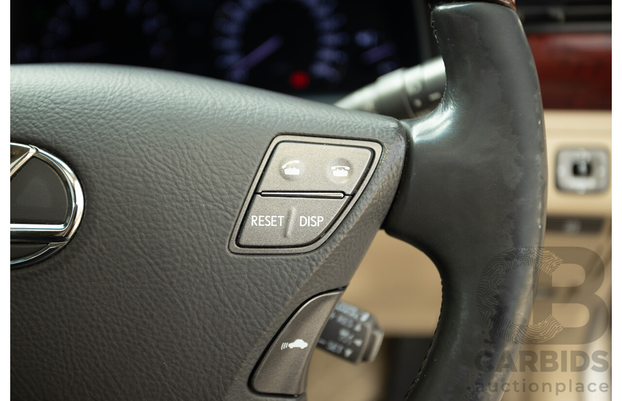 02/2008 Lexus LS460 USF40R 4d Sedan Gold 4.6L V8