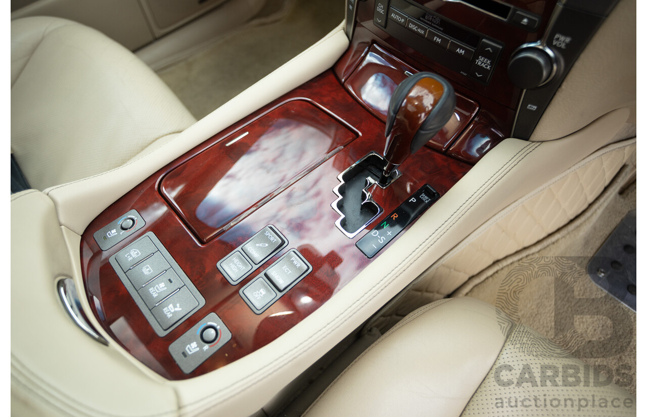 02/2008 Lexus LS460 USF40R 4d Sedan Gold 4.6L V8