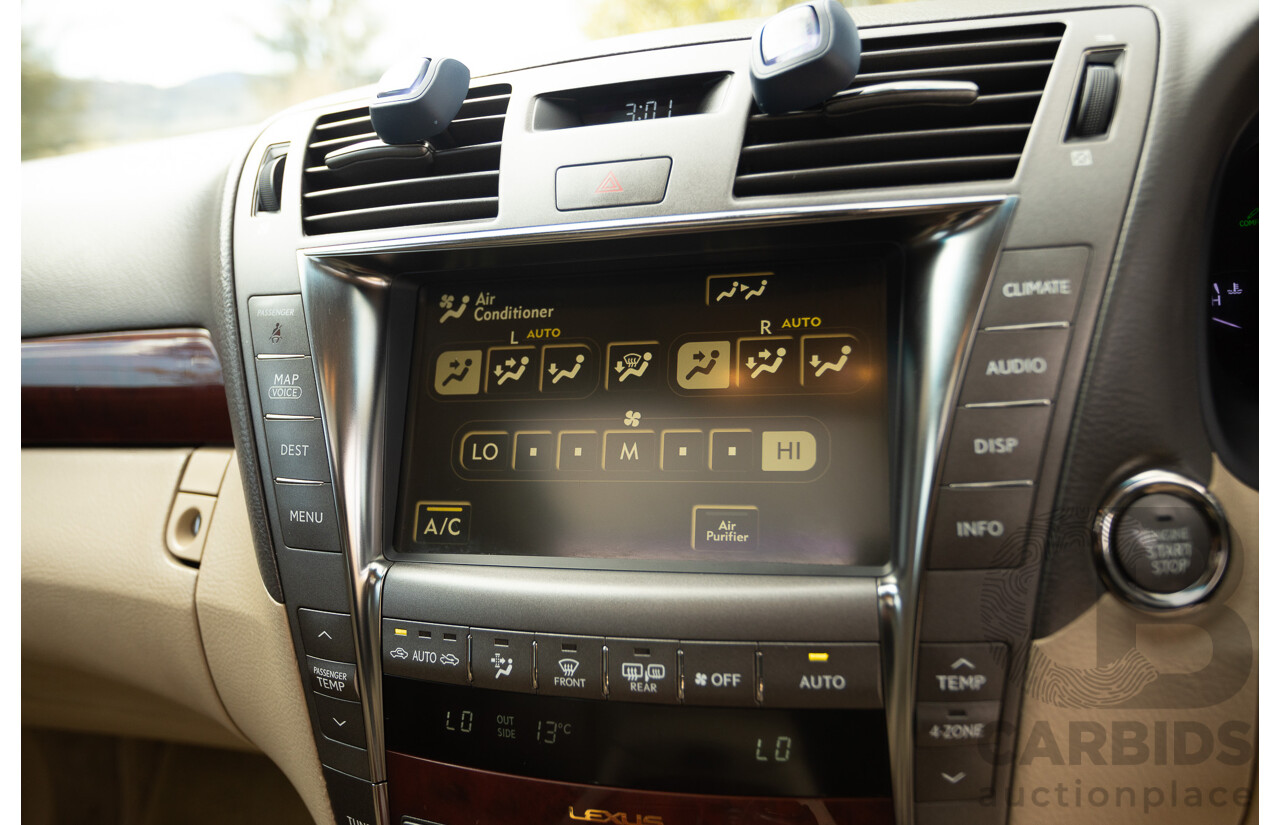 02/2008 Lexus LS460 USF40R 4d Sedan Gold 4.6L V8