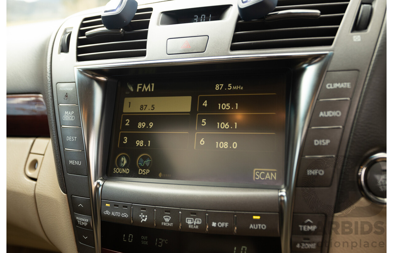 02/2008 Lexus LS460 USF40R 4d Sedan Gold 4.6L V8