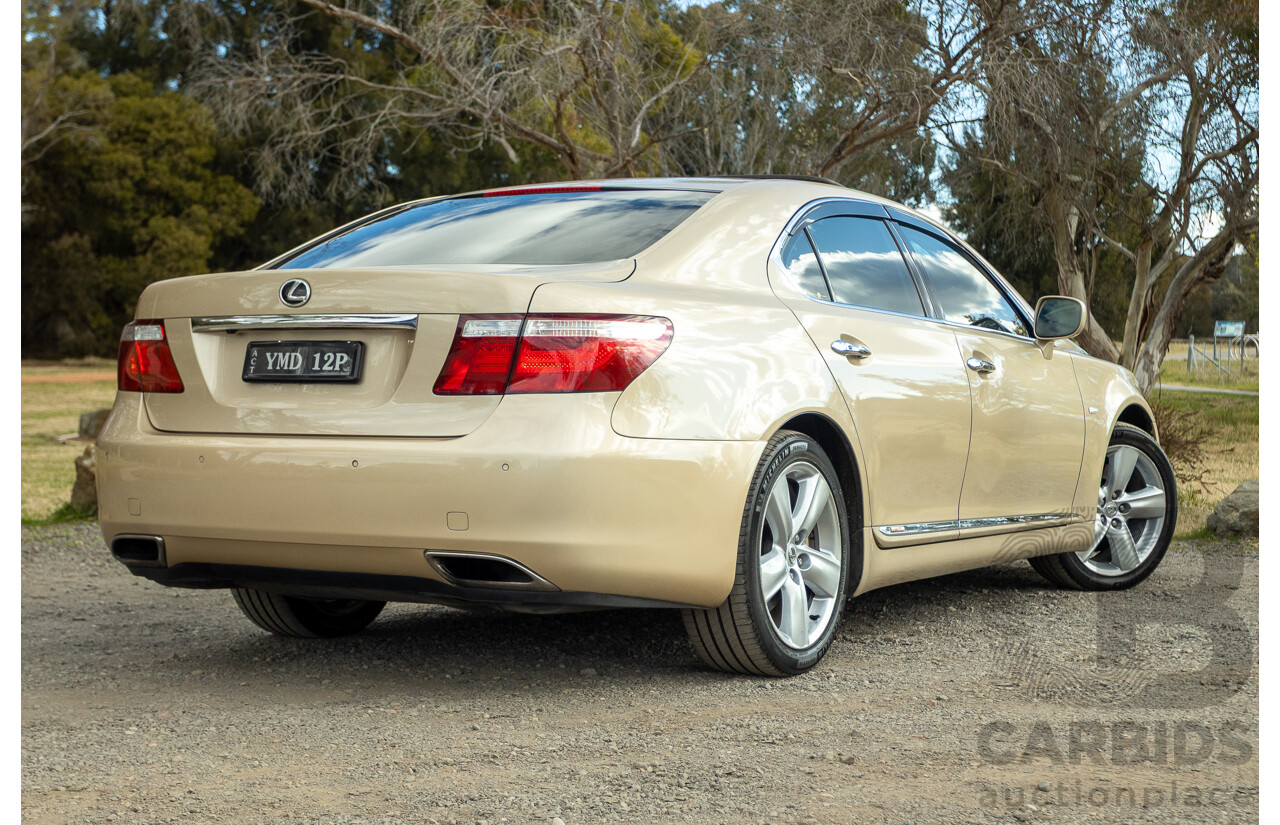 02/2008 Lexus LS460 USF40R 4d Sedan Gold 4.6L V8