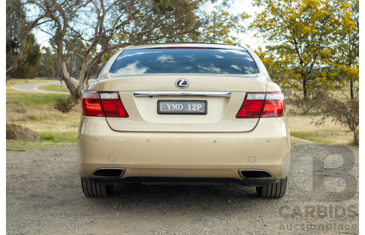 02/2008 Lexus LS460 USF40R 4d Sedan Gold 4.6L V8