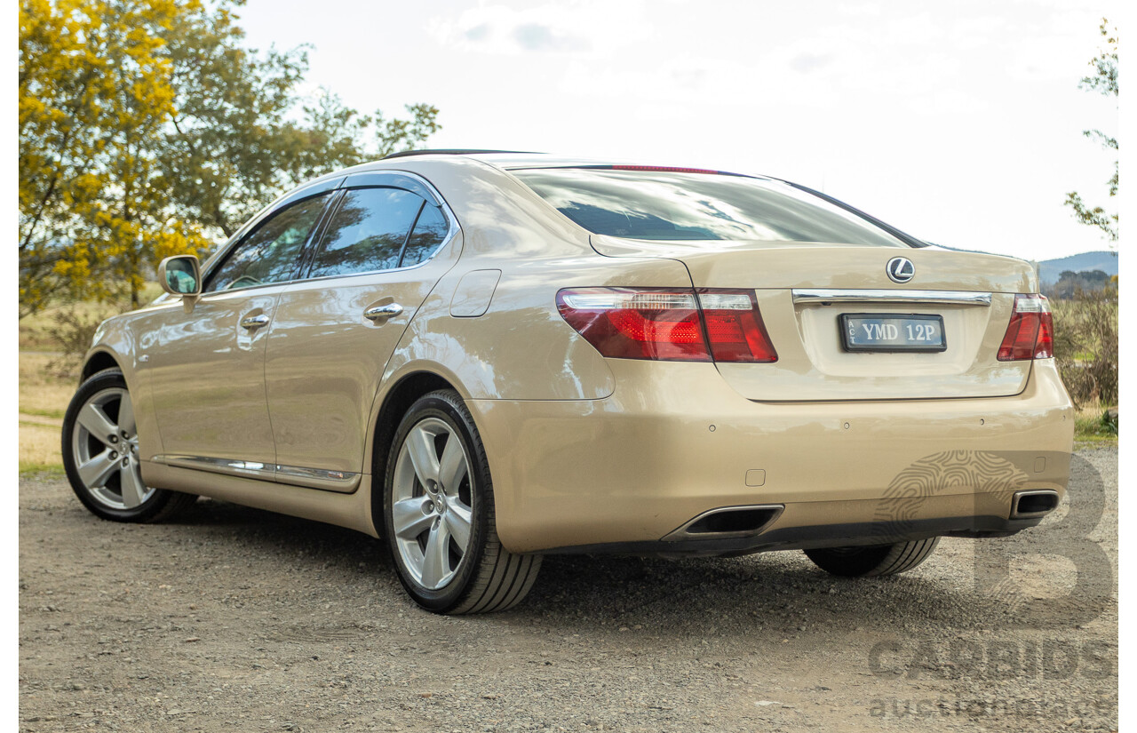 02/2008 Lexus LS460 USF40R 4d Sedan Gold 4.6L V8