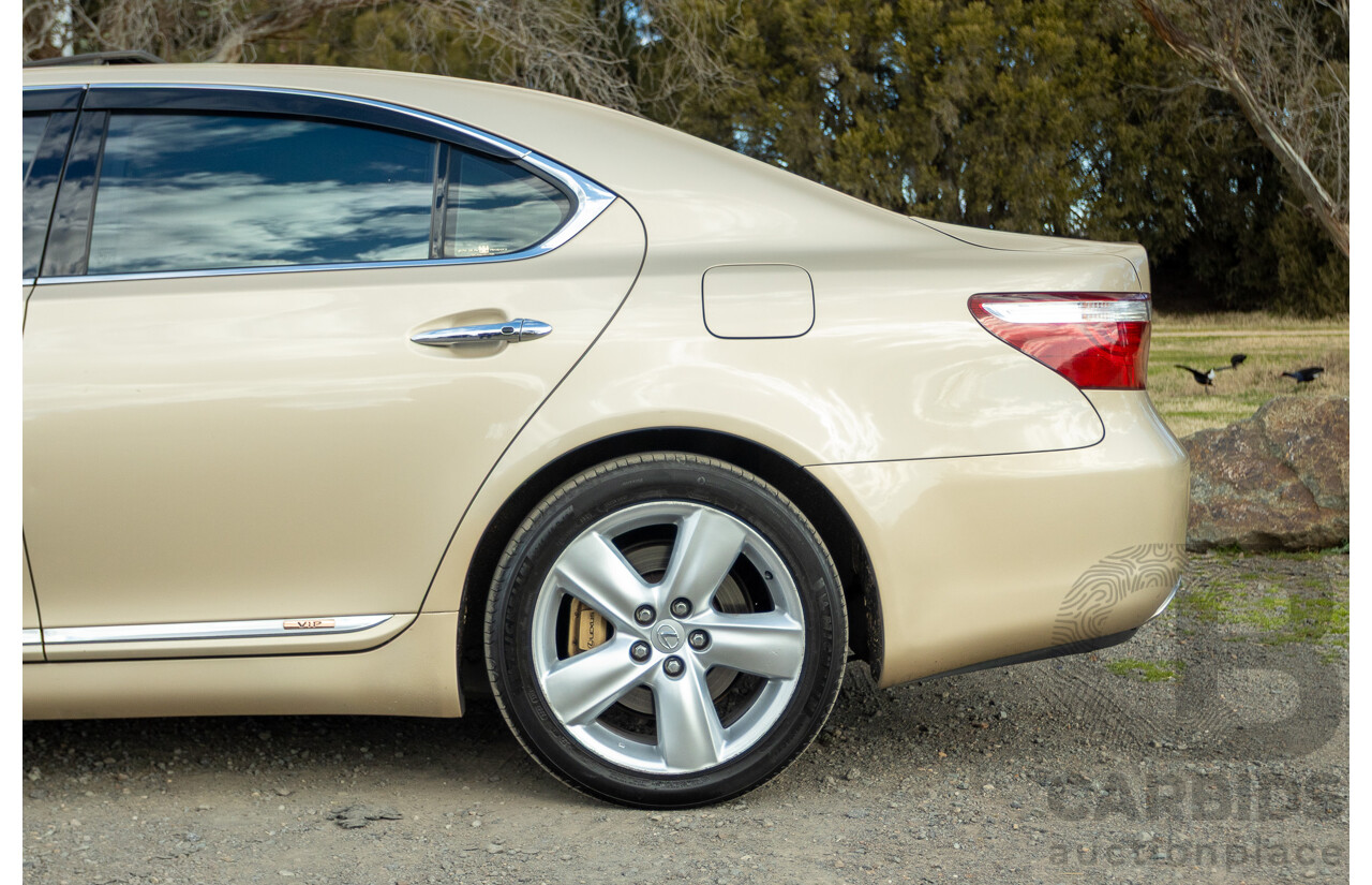 02/2008 Lexus LS460 USF40R 4d Sedan Gold 4.6L V8