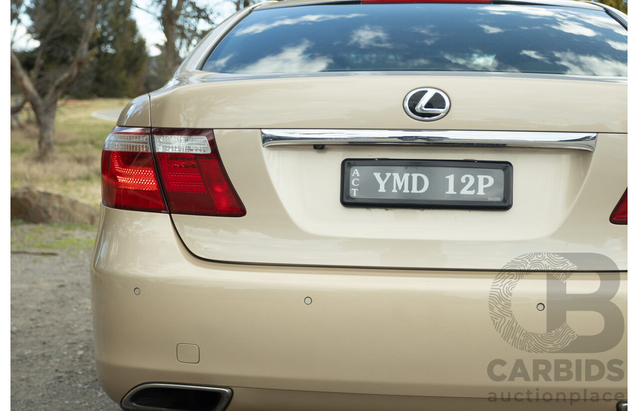 02/2008 Lexus LS460 USF40R 4d Sedan Gold 4.6L V8