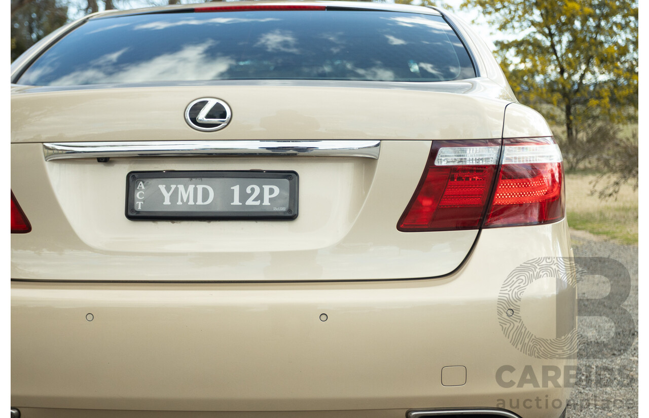 02/2008 Lexus LS460 USF40R 4d Sedan Gold 4.6L V8