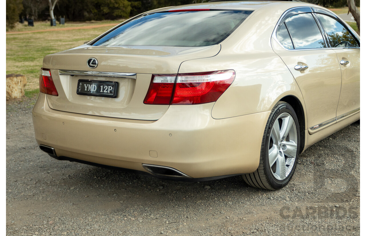 02/2008 Lexus LS460 USF40R 4d Sedan Gold 4.6L V8