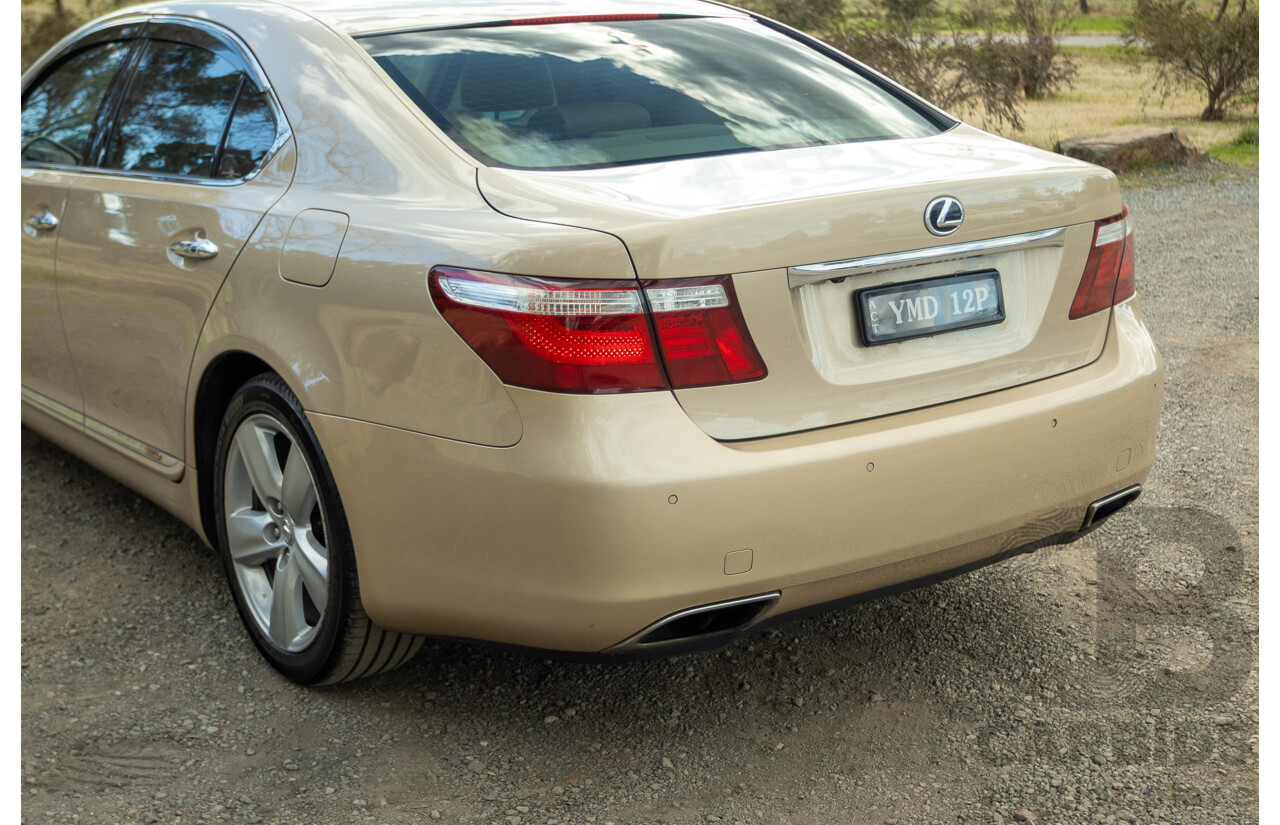02/2008 Lexus LS460 USF40R 4d Sedan Gold 4.6L V8