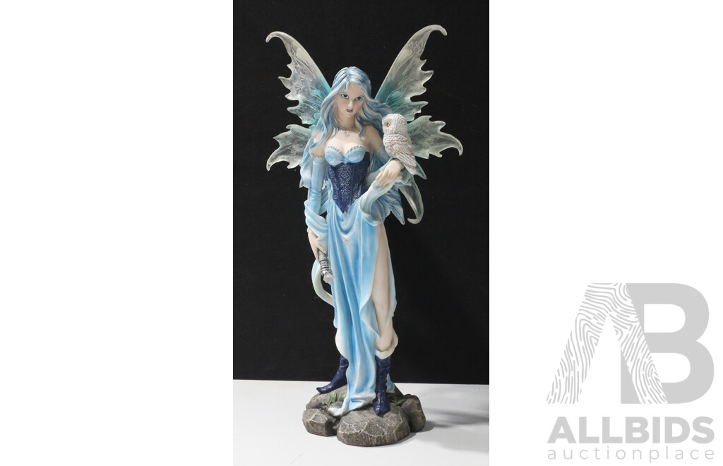 Composite Figure of Winged Lady with Owl