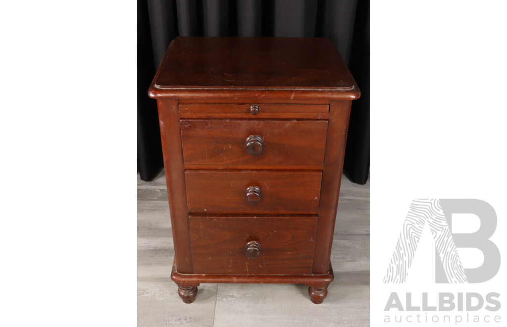 Pair of Three Drawer Mahogany Bedside Tables
