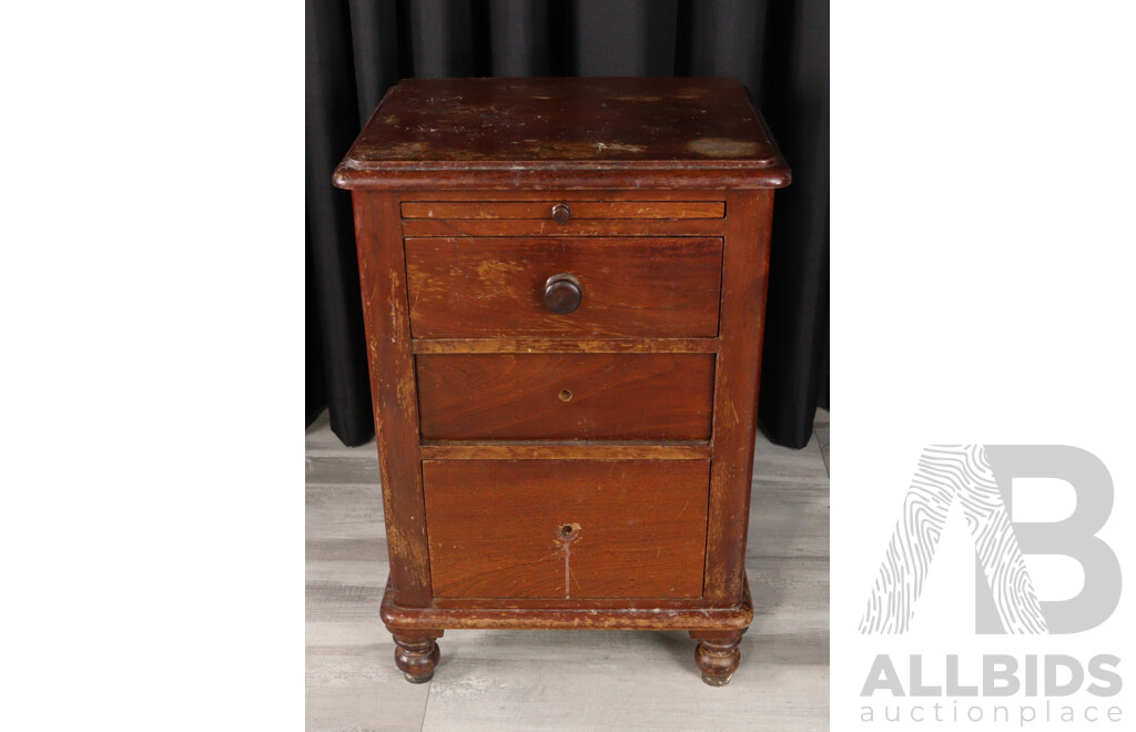 Pair of Three Drawer Mahogany Bedside Tables