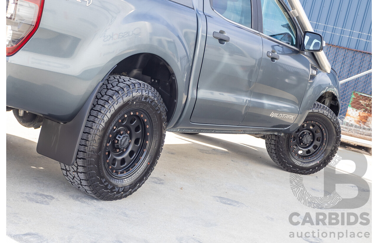 12/2014 Ford Ranger Wildtrak 3.2 (4x4) PX Crew Cab Utility Metropolitan Grey Turbo Diesel 3.2L