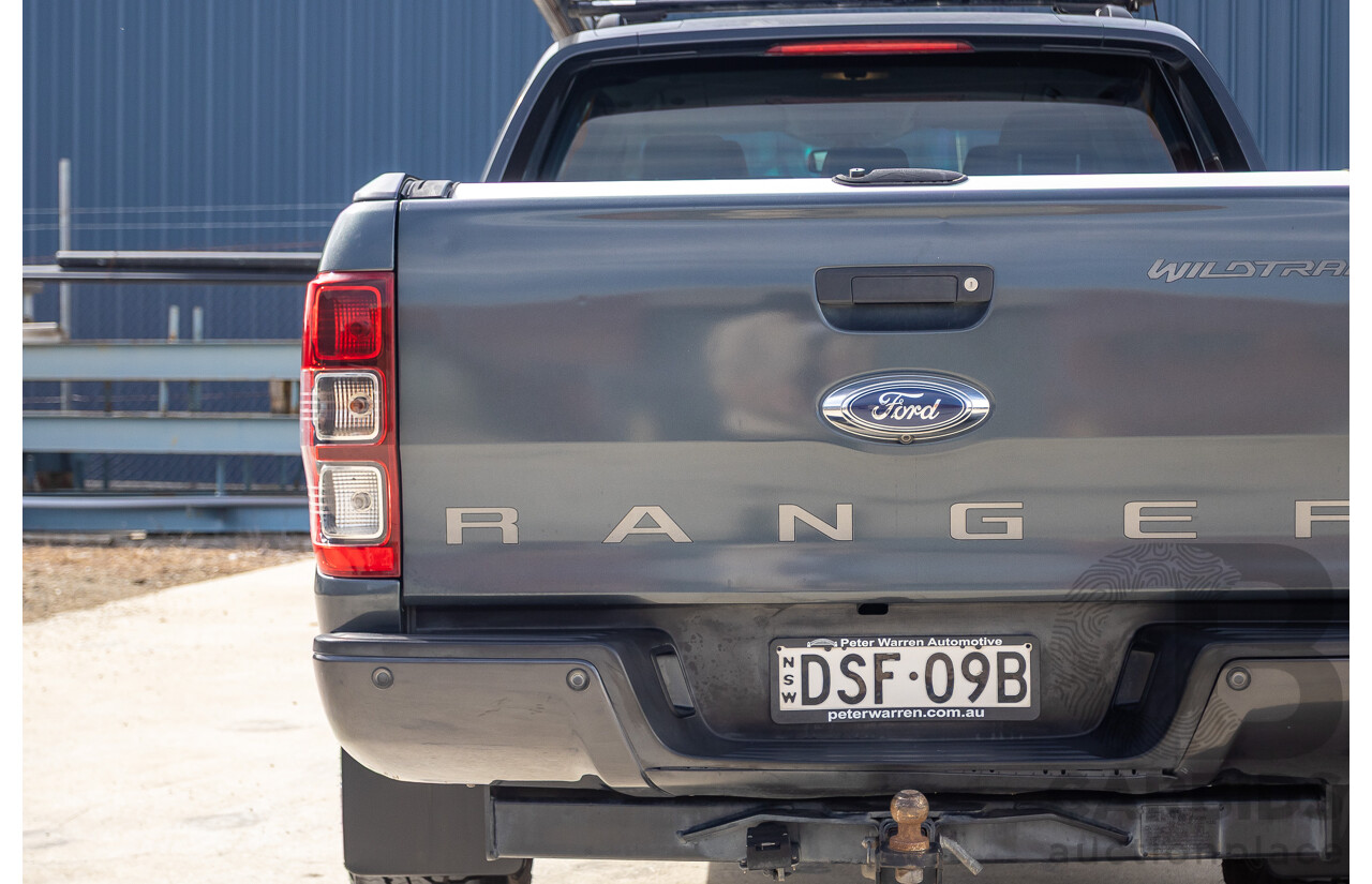 12/2014 Ford Ranger Wildtrak 3.2 (4x4) PX Crew Cab Utility Metropolitan Grey Turbo Diesel 3.2L