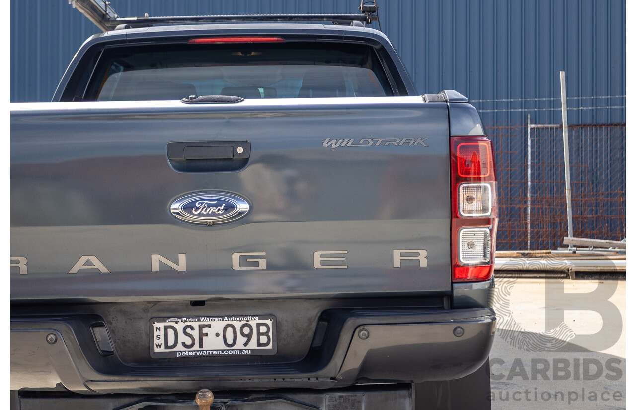 12/2014 Ford Ranger Wildtrak 3.2 (4x4) PX Crew Cab Utility Metropolitan Grey Turbo Diesel 3.2L