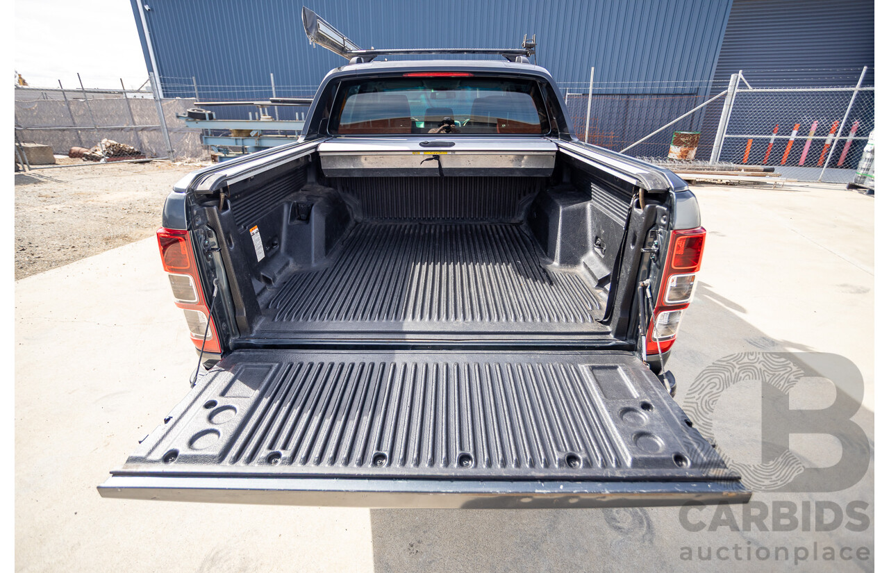 12/2014 Ford Ranger Wildtrak 3.2 (4x4) PX Crew Cab Utility Metropolitan Grey Turbo Diesel 3.2L
