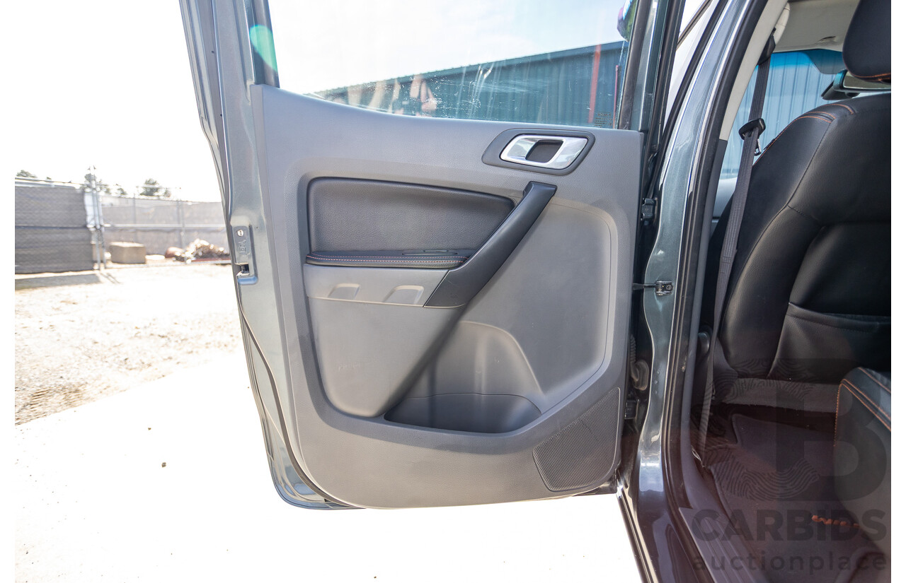 12/2014 Ford Ranger Wildtrak 3.2 (4x4) PX Crew Cab Utility Metropolitan Grey Turbo Diesel 3.2L