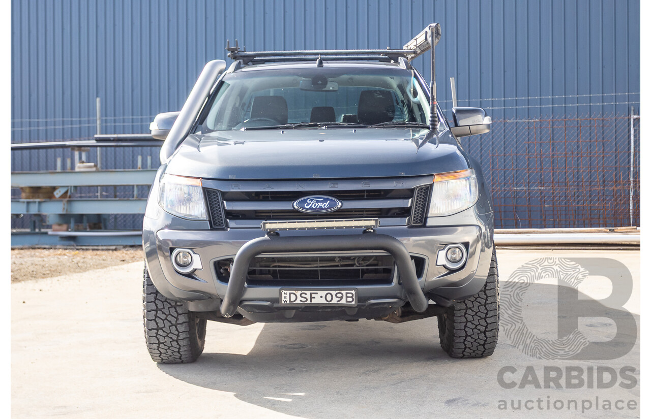 12/2014 Ford Ranger Wildtrak 3.2 (4x4) PX Crew Cab Utility Metropolitan Grey Turbo Diesel 3.2L