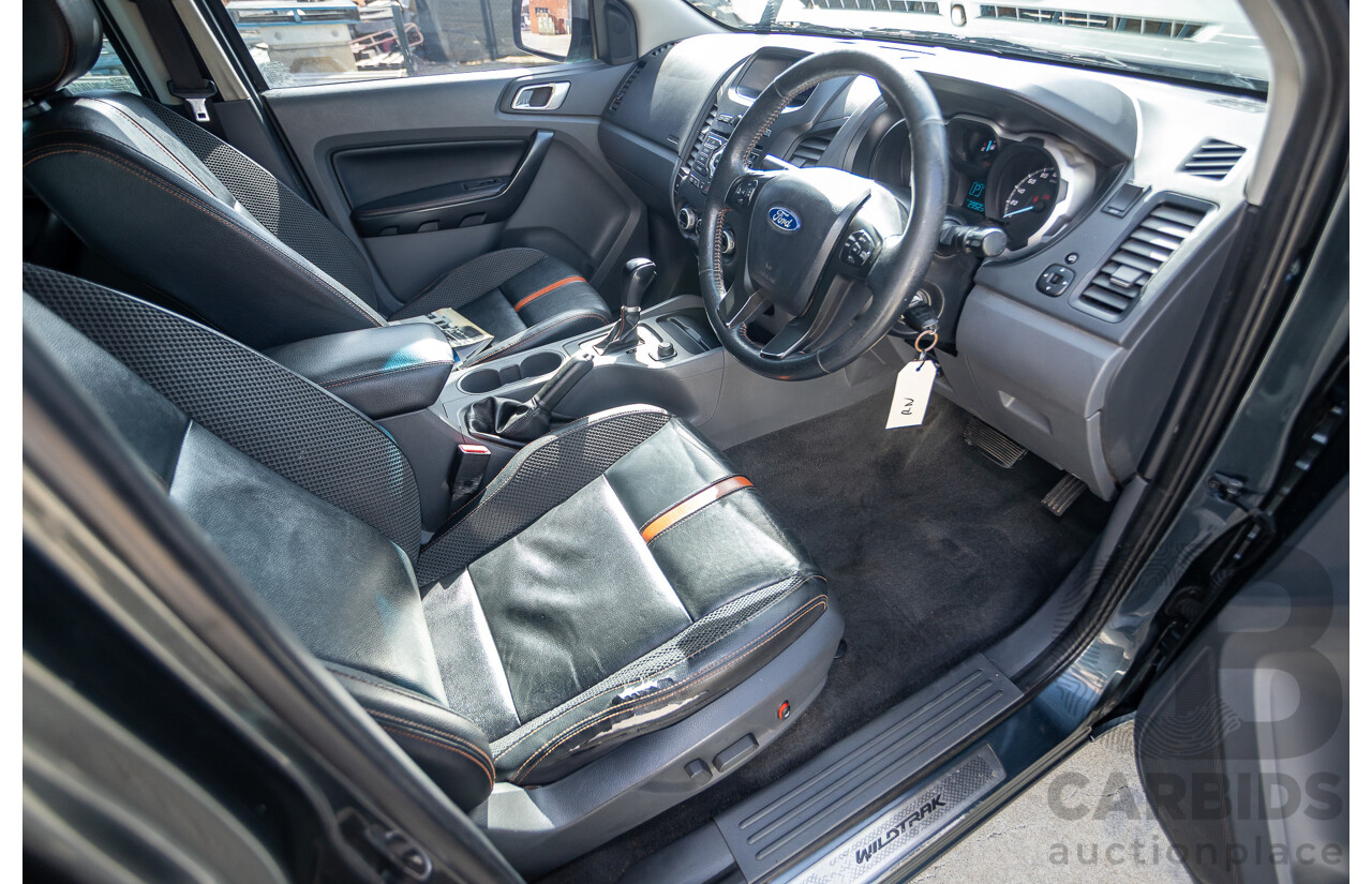 12/2014 Ford Ranger Wildtrak 3.2 (4x4) PX Crew Cab Utility Metropolitan Grey Turbo Diesel 3.2L