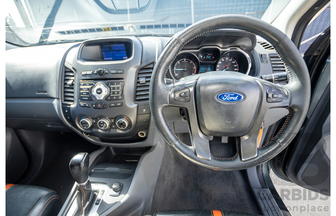 12/2014 Ford Ranger Wildtrak 3.2 (4x4) PX Crew Cab Utility Metropolitan Grey Turbo Diesel 3.2L