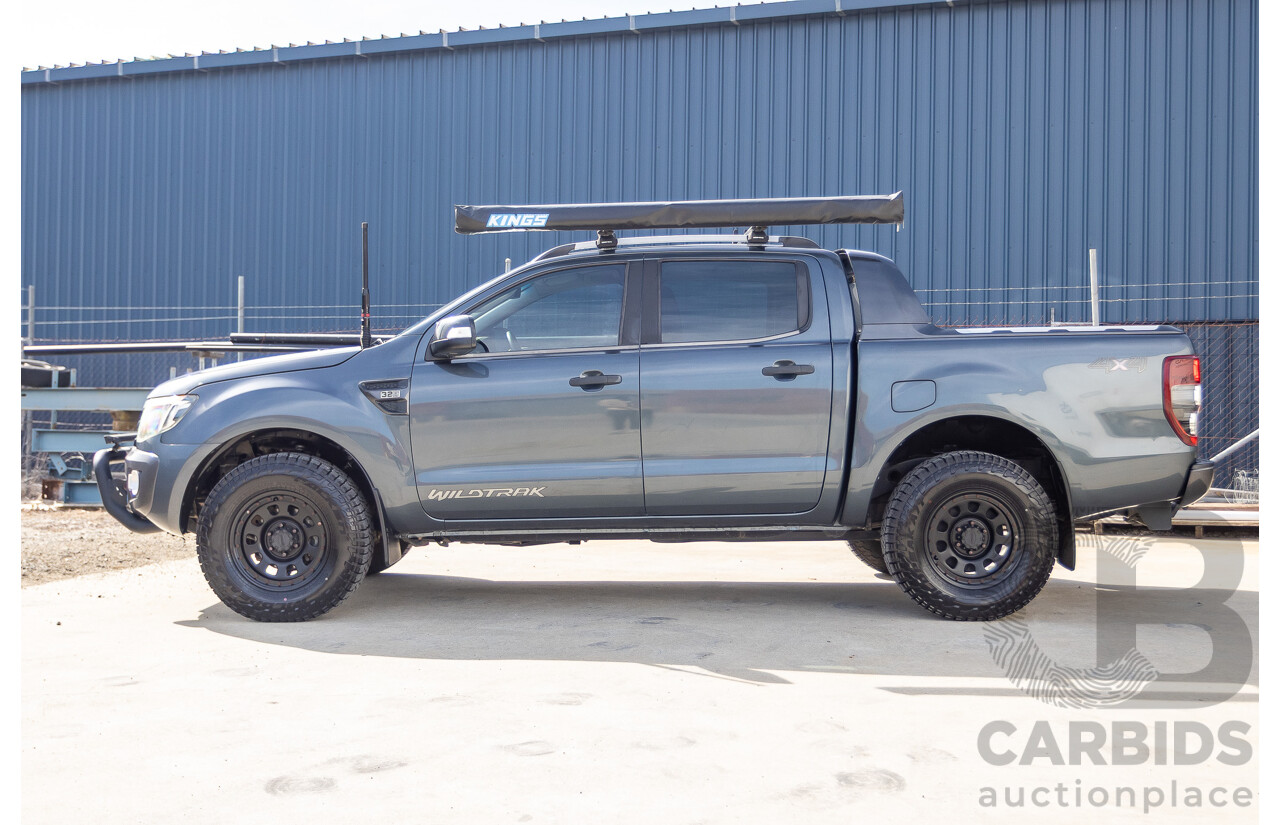 12/2014 Ford Ranger Wildtrak 3.2 (4x4) PX Crew Cab Utility Metropolitan Grey Turbo Diesel 3.2L
