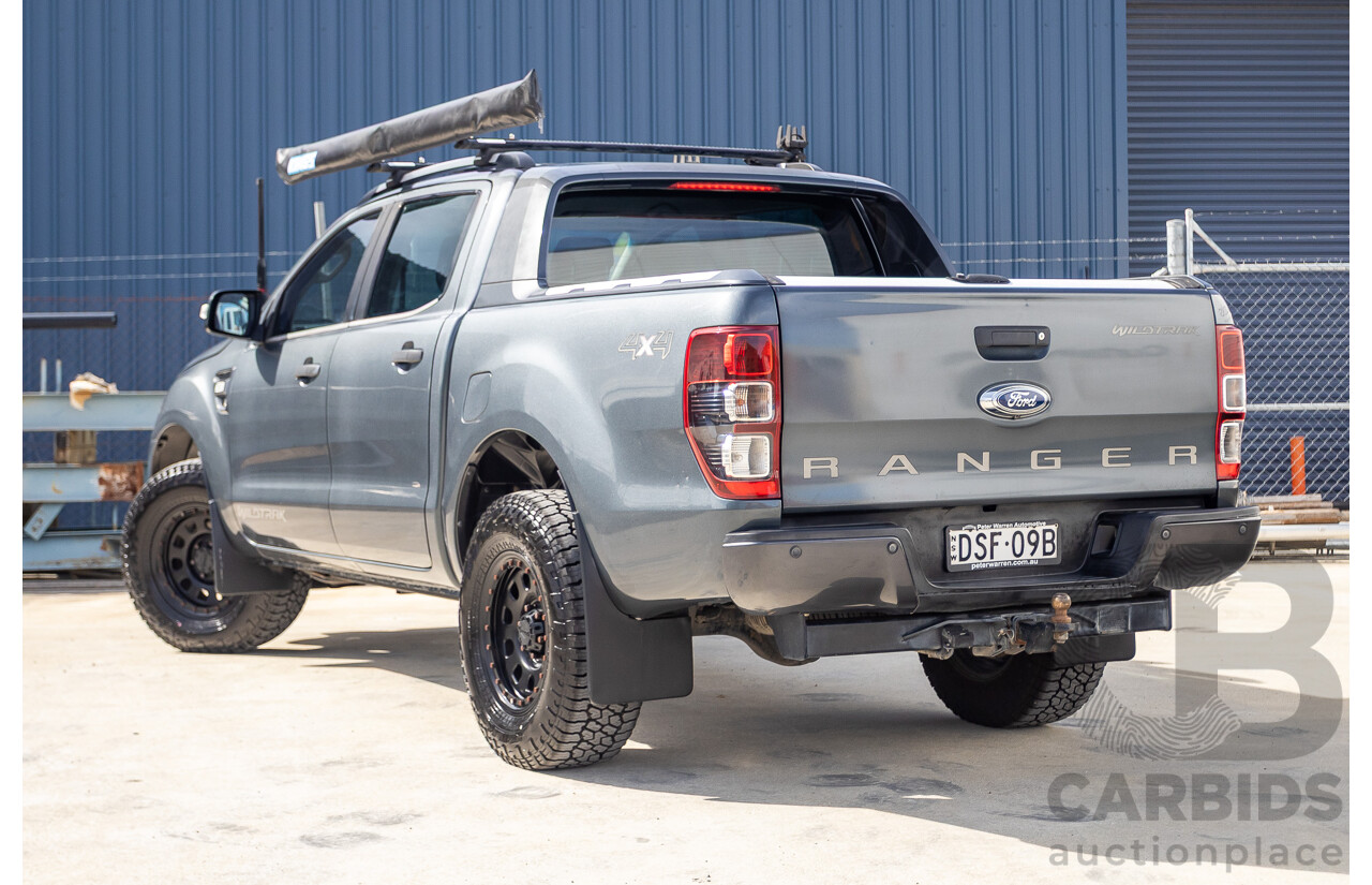 12/2014 Ford Ranger Wildtrak 3.2 (4x4) PX Crew Cab Utility Metropolitan Grey Turbo Diesel 3.2L