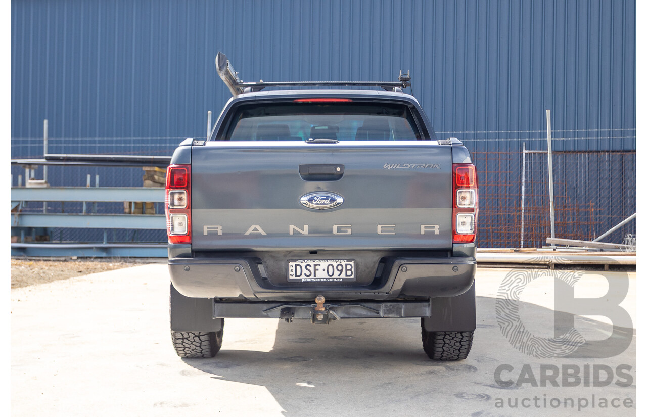 12/2014 Ford Ranger Wildtrak 3.2 (4x4) PX Crew Cab Utility Metropolitan Grey Turbo Diesel 3.2L