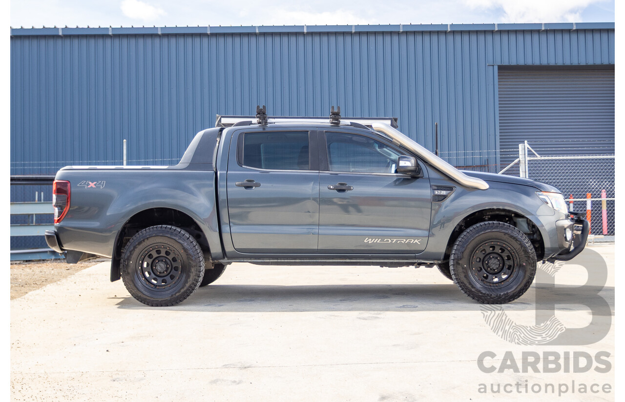 12/2014 Ford Ranger Wildtrak 3.2 (4x4) PX Crew Cab Utility Metropolitan Grey Turbo Diesel 3.2L