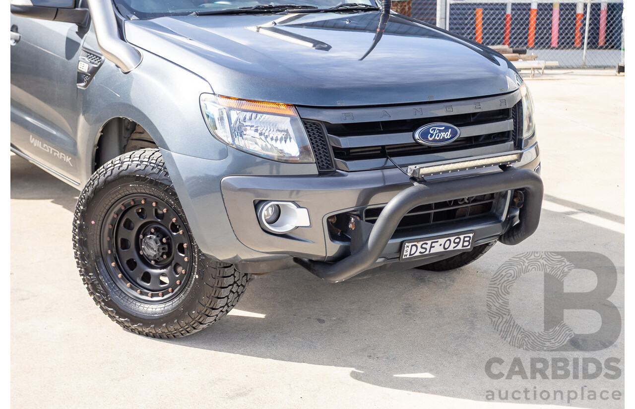 12/2014 Ford Ranger Wildtrak 3.2 (4x4) PX Crew Cab Utility Metropolitan Grey Turbo Diesel 3.2L