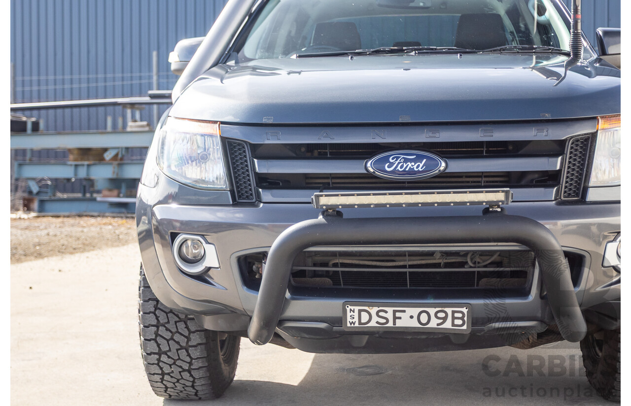 12/2014 Ford Ranger Wildtrak 3.2 (4x4) PX Crew Cab Utility Metropolitan Grey Turbo Diesel 3.2L