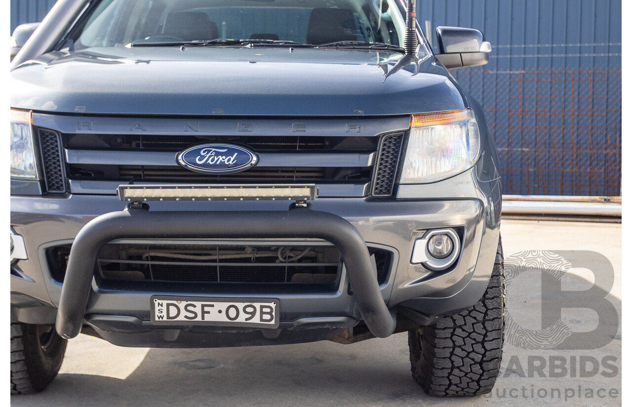 12/2014 Ford Ranger Wildtrak 3.2 (4x4) PX Crew Cab Utility Metropolitan Grey Turbo Diesel 3.2L