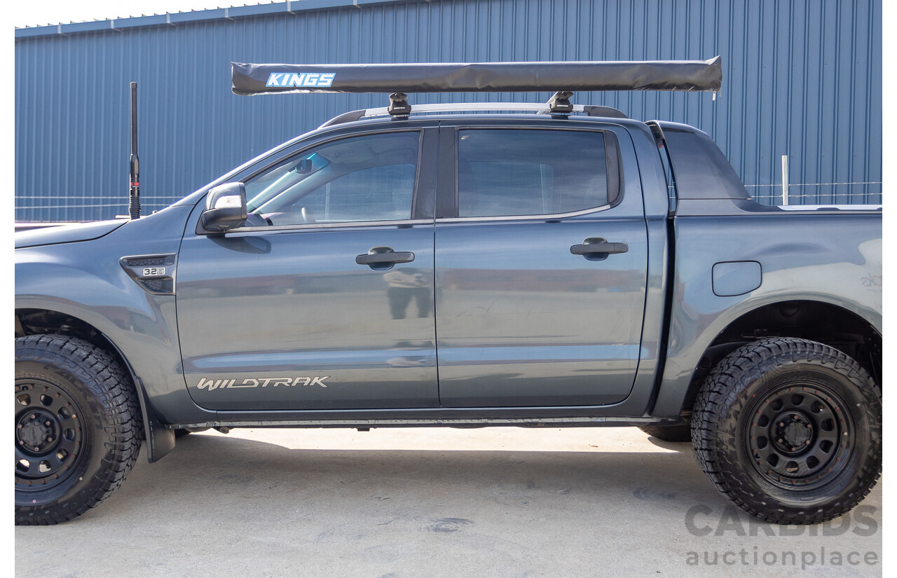 12/2014 Ford Ranger Wildtrak 3.2 (4x4) PX Crew Cab Utility Metropolitan Grey Turbo Diesel 3.2L