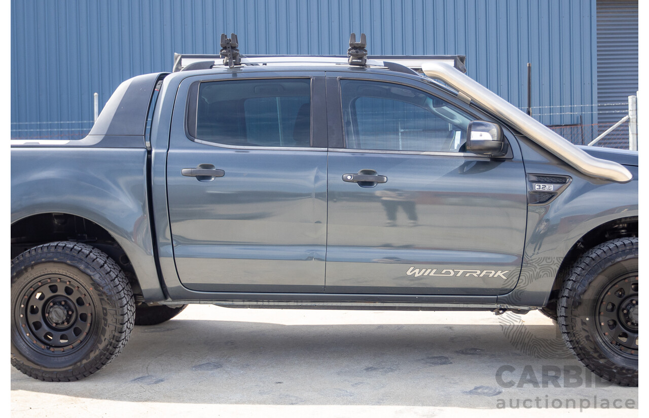 12/2014 Ford Ranger Wildtrak 3.2 (4x4) PX Crew Cab Utility Metropolitan Grey Turbo Diesel 3.2L