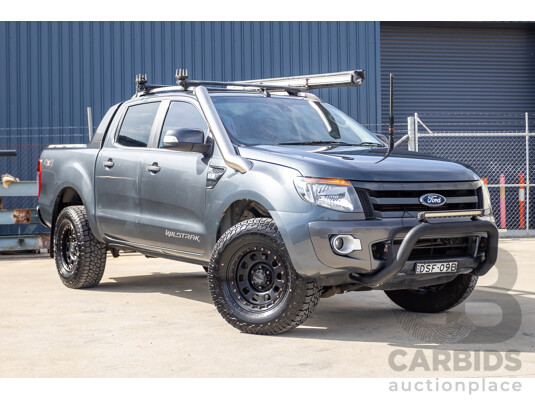 12/2014 Ford Ranger Wildtrak 3.2 (4x4) PX Crew Cab Utility Metropolitan Grey Turbo Diesel 3.2L