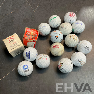 Vintage DDH Master & Top- Flite XL II Golf Ball & 39 X Used Mixed Branded Golf Balls