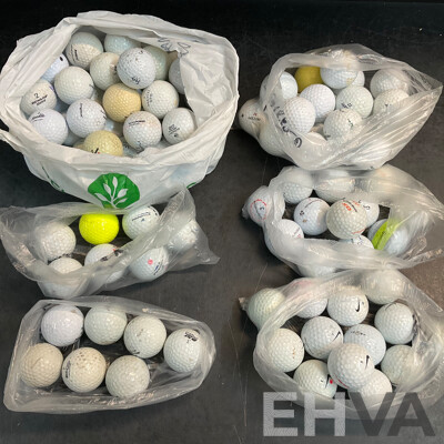 Assorted Used Golf Balls -101 Balls - Includes Pinnacle, Maxfli, Dunlop and More