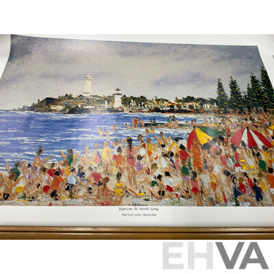 David Hart,  ''Baptism at North 'Gong'' - Print 70x54 Cm, Valma McRobert  ''Bavyley Point'' - Oil on Board 53x30 Cm (frame) and A.W.Singer ''Cook Highway'' - Oil on Board 47x24 Cm (frame)